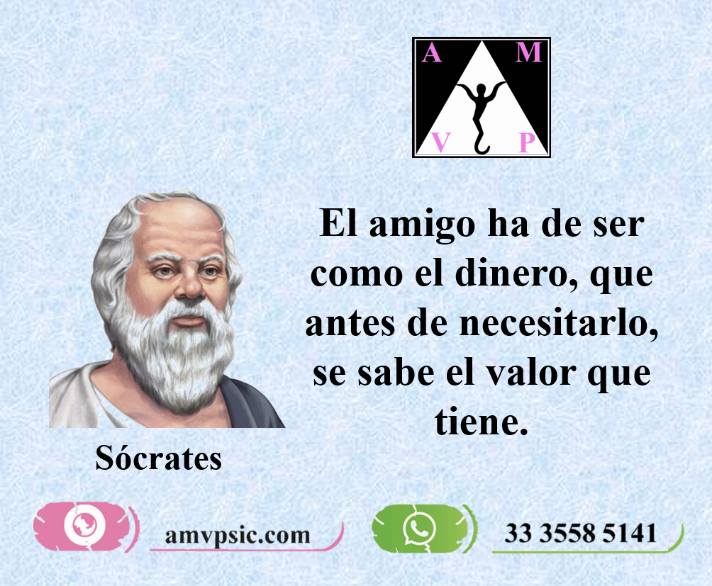 Frases de Sócrates amvpsic psicóloga en linea San Miguel el Alto Jalisco filosofía reflexión 