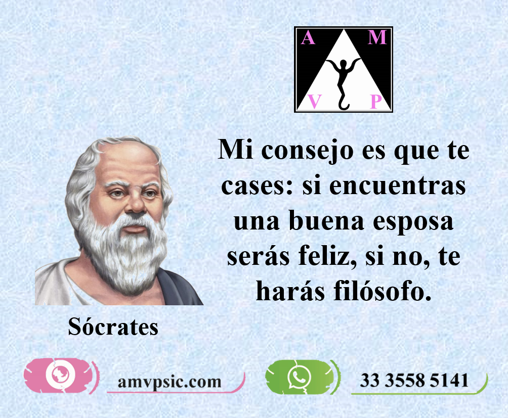 Frases de Sócrates amvpsic psicóloga en linea San Miguel el Alto Jalisco filosofía reflexión 