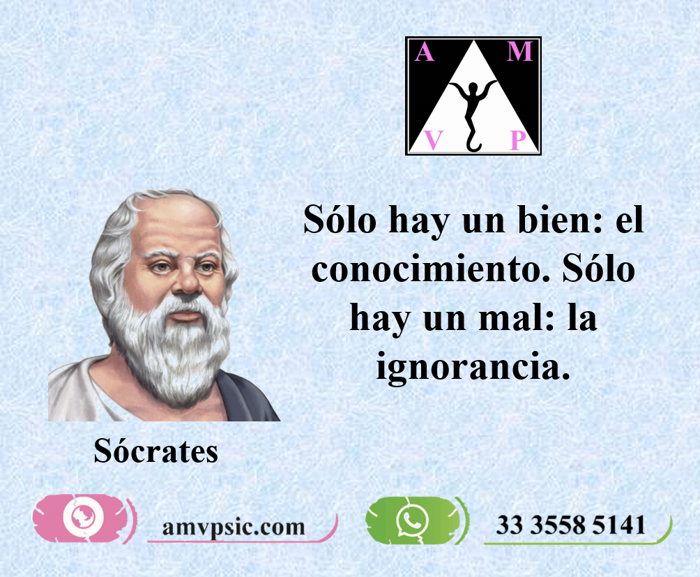 Frases de Sócrates amvpsic psicóloga en linea San Miguel el Alto Jalisco filosofía reflexión 