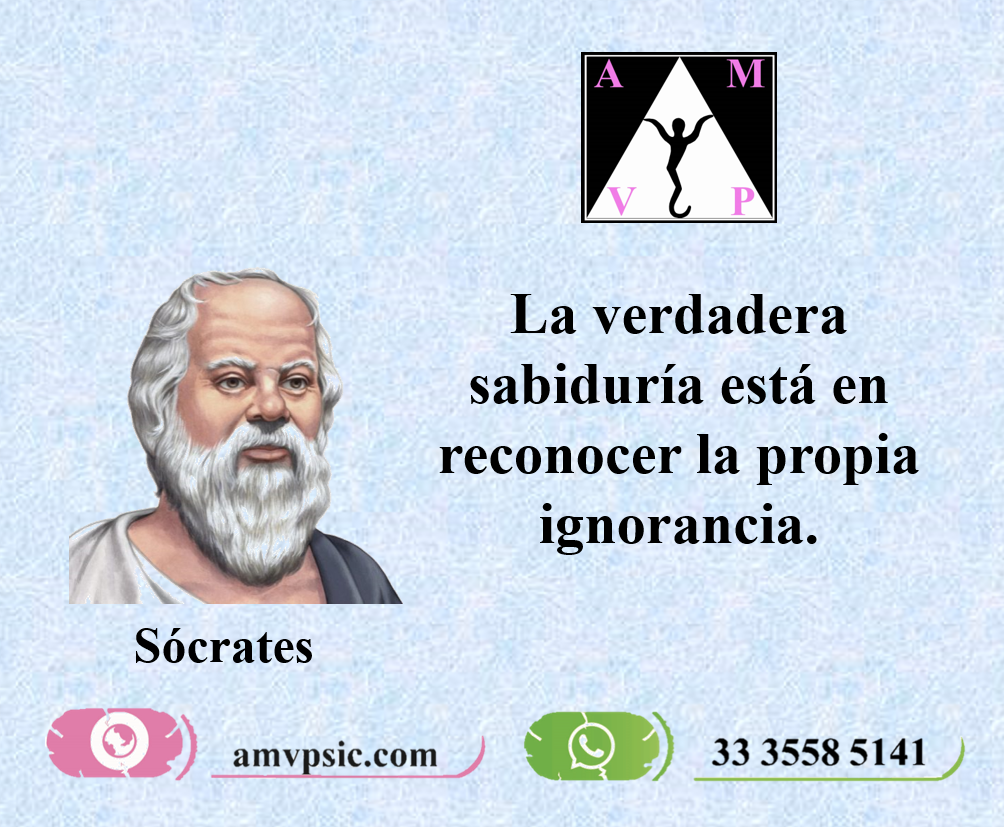 Frases de Sócrates amvpsic psicóloga en linea San Miguel el Alto Jalisco filosofía reflexión 