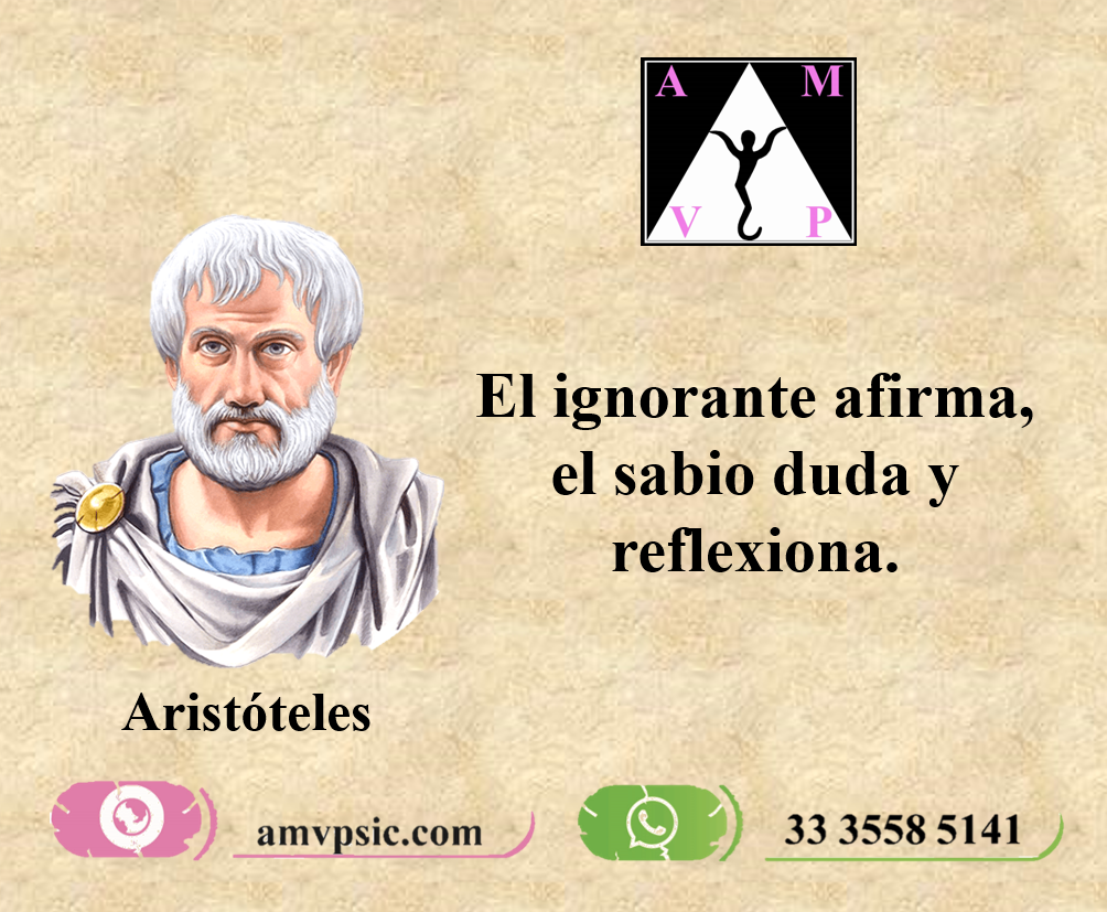 Frases de Aristóteles amvpsic psicologa en linea San Miguel el Alto Jalisco